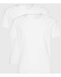 Calvin Klein - 2 Pack Lounge T-shirts - Modern Cotton - - White - Men - S - Lyst
