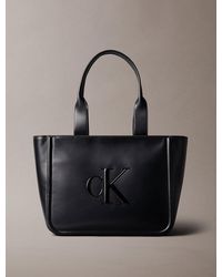 Calvin Klein - Sac Cabas Entièrement Paré De Logos Monogrammes Gaufrés - Lyst
