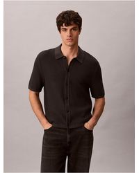 Calvin Klein - Jeans Cotton Mesh Button Up Shirt - Lyst