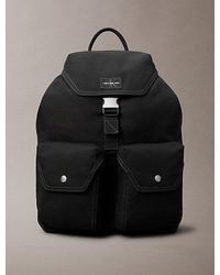 Calvin Klein - Canvas Rugzak Met Klep - Lyst