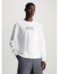 Calvin Klein - Logo-Sweatshirt aus Baumwoll-Frottee - Lyst