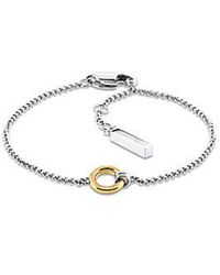 Calvin Klein - Zweifarbiges Ketten-Armband Mit Ring - Lyst