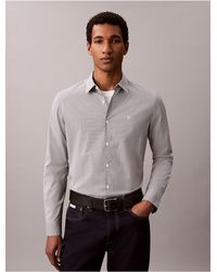 Calvin Klein - Cotton Stretch Gingham Slim Button-Down Shirt - Lyst