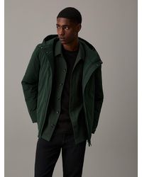 Calvin Klein - Technical Twill Hooded Jacket - Lyst