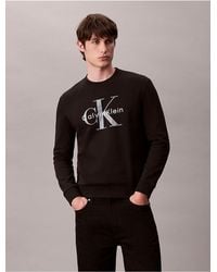 Calvin Klein - Calvin Klein Monologo Fleece Crewneck Sweatshirt - Lyst