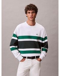 Calvin Klein - Jeans Premium Terry Block Stripe Sweatshirt - Lyst