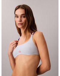 Calvin Klein - Bralette Bikini Top Ck Monogram - Lyst