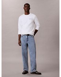 Calvin Klein - Jeans Terry Fleece Logo Sweatshirt - Lyst