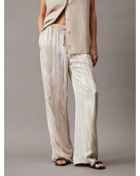 Calvin Klein - Relaxed Twill Printed Trousers - Lyst