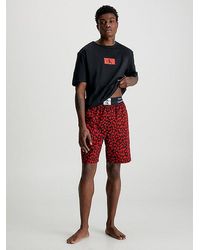 Calvin Klein Pyjama-Set aus Bio-Baumwolle - CK96 - Rot