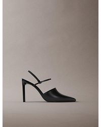 Calvin Klein - Leren Slingback Stiletto Pumps - Lyst