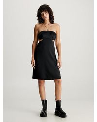 Calvin Klein - Bustier-Kleid aus Satin mit Kettendetail - Lyst