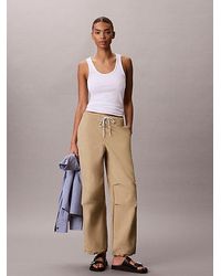 Calvin Klein - Jeans Relaxed Soft Nylon Trousers - Lyst