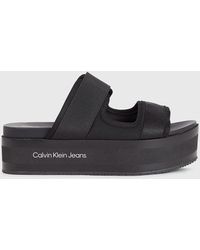 Calvin Klein - Recycled Platform Wedge Sandals - Lyst