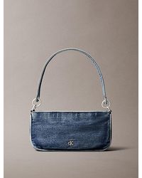Calvin Klein - Kleine Denim-Schultertasche - Lyst