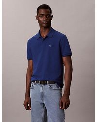 Calvin Klein - Jeans Cotton Piqué Monogram Polo Shirt - Lyst