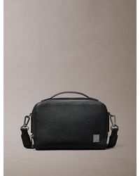 Calvin Klein - Saffiano Emblem Logo Crossbody Camera Bag - Lyst