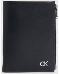 Calvin Klein - Leather Rfid Trifold Wallet - Lyst