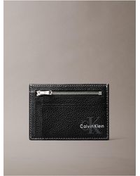 Calvin Klein - Bold Pebble Id Card Case - Lyst