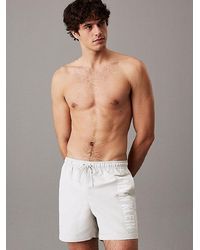 Calvin Klein - Medium Zwemshort Met Trekkoord - Lyst