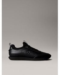 Calvin Klein - Leren Hardloopsneakers Met Signature Logo - Lyst