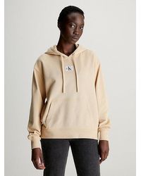 Calvin Klein - Sudadera oversized con capucha de felpa de algodón - Lyst