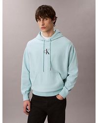 Calvin Klein - Monogramm-Logo-Hoodie Aus Hochwertigem Fleece - Lyst
