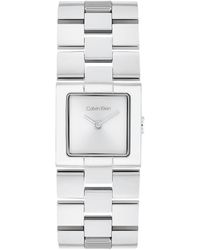 Calvin Klein - Stainless Steel Square Bracelet Watch - Lyst