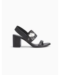 Calvin Klein Sandalias de piel con tac�n - Negro