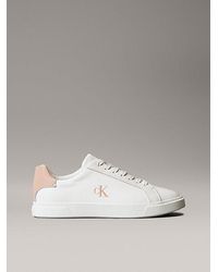 Calvin Klein - Signature Leren Sneakers Met Logo - Lyst