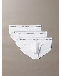 Calvin Klein - 3 Pack Hip Briefs Icon Cotton Stretch - Lyst