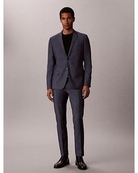 Calvin Klein - Slim Wool Textured Blazer - Lyst