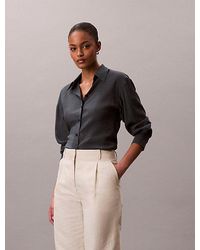 Calvin Klein - Biloxi Blues Woven Back Shirt - Lyst