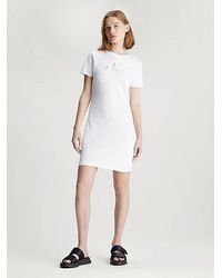 Calvin Klein - T-Shirt-Kleid mit Monogramm - Lyst