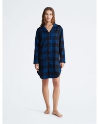 Calvin Klein - Pure Flannel Relaxed Button-down Shirt Dress - Lyst