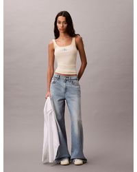 Calvin Klein - Canotta A Costine Con Scollo Rotondo - Lyst
