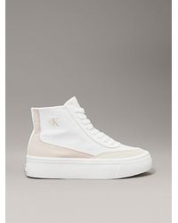 Calvin Klein - Zapatillas altas de lona con plataforma - Lyst