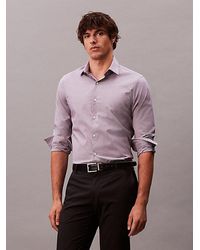 Calvin Klein - Slim Cotton Stretch Textured Shirt - Lyst