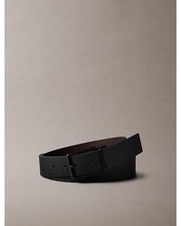 Calvin Klein - Omkeerbare Volnerf-Leren Riem - Lyst