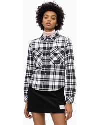 Calvin Klein Flanellen Geruit Overhemdjack - Zwart