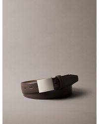Calvin Klein - Cintura Con Fibbia E Piastrina - Lyst