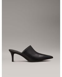 Calvin Klein - Leather Stiletto Mules - Lyst
