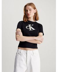 Calvin Klein - T-Shirt META CK BABY TEE mit Markenlogo - Lyst