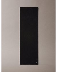 Calvin Klein - Wool Blend Monogram Scarf - Lyst