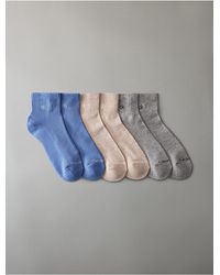 Calvin Klein - Basic Quarter 6-Pack Socks - Lyst