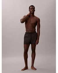 Calvin Klein - Short Drawstring Swim Shorts Ck Monogram - Lyst