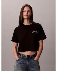 Calvin Klein - Jeans Boxy Embroidered Logo T-Shirt - Lyst