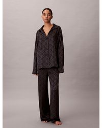 Calvin Klein - Satin Sheen Print Pyjama Pants - Lyst