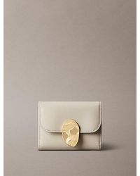 Calvin Klein - Dreifach Faltbares Rfid-Kartenetui Aus Leder - Lyst