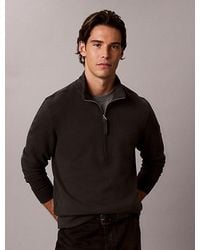 Calvin Klein - Jeans Utility Badge Quarter Zip Sweatshirt - Lyst